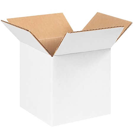 Corrugated Cardboard Shipping and Mailing Boxes, 6" L x 6" W x 6" H, White, Easy-to-Assemble, Great for Small Businesses (Pack of 25)