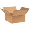 994 Flat Corrugated Cardboard Box 9" L x 9" W x 4" H, Kraft, for Shipping, Packing and Moving (Pack of 25)