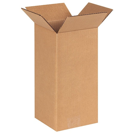 Corrugated Cardboard Shipping and Mailing Boxes, 6" L x 6" W x 12" H, Brown/Kraft, Easy-to-Assemble, Great for Small Businesses (Pack of 25)