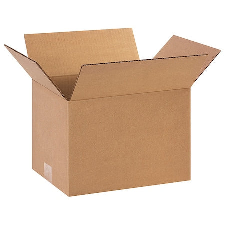 1298100PK Corrugated Boxes, 12" L x 9" W x 8" H, Kraft (Pack of 100)