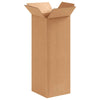 Recycled Corrugated Cardboard Boxes, 4" L x 4" W x 10" H, Brown/Kraft, Contains 15%-100% Recycled Content (Pack of 25)