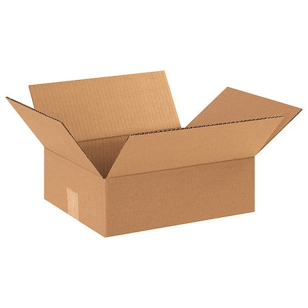 Shipping Boxes Flat 12"L x 10"W x 4"H, 25-Pack | Corrugated Cardboard Box for Packing, Moving and Storage