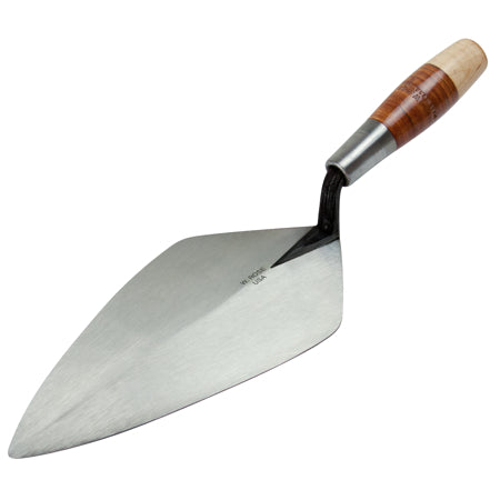 11” Wide London Brick Trowel with Leather Handle