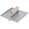 8" x 8" 1/2"R, 3/4"D Stainless Steel Seamer/Groover with Wood Handle