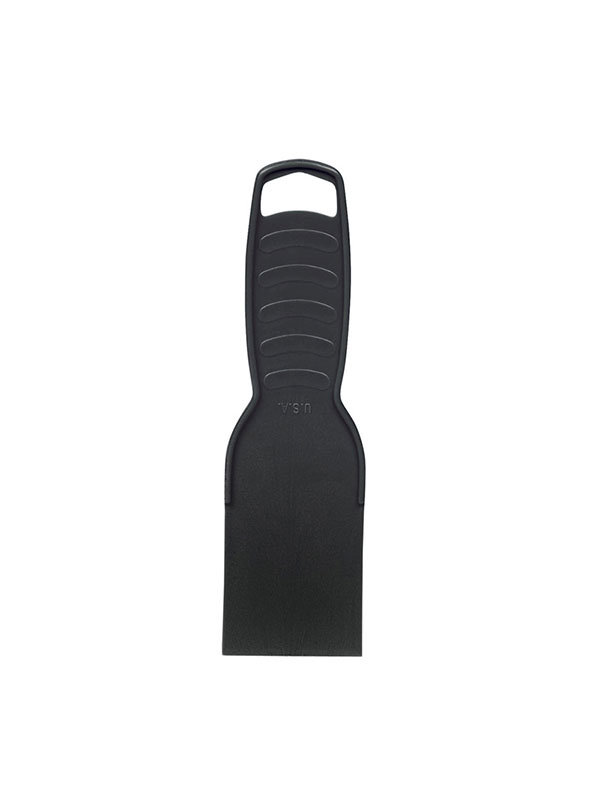 One-piece polypropylene Economy Series tool for spreading or scraping compounds. Easy cleanup, or toss when finished. Reinforced handles to outlast other disposables. Spreader 2" wide.
