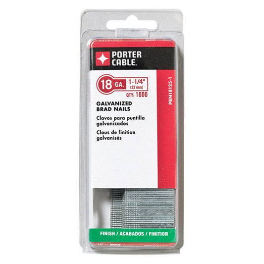 Brad nails
Use with Brad nailer 5/8" to 3/4" BN125A (2750-1014) or 3/4" to 2" BN200A (2750-1022)
18 gauge
1-1/4" length
1,000 per box
Length: 5.12
Width: 1.34- SKU: JNSN61688