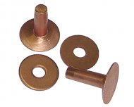 Copper rivets and burrs. Used with Osborne rivets setters No. 169 & 170.