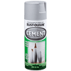 Rust-Oleum Cement Paint is an innovative paint that provides the natural look and feel of cement in an aerosol. Cement paint transforms any object to look as if it is made of cement.  

Cement finish in aerosol spray
Eliminates heavy, messy concrete mixes