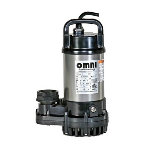 Tsurumi Pump 2OM |Submersible Pond & Waterfall Pump | 1/5 HP, 115V, 2640 GPH | Energy-efficient For Pool Drainage, Ponds, Basements & Sewage