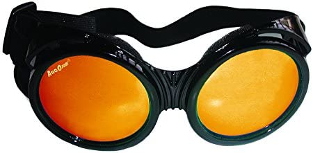 ArcOne The Fly Safety Goggles - Full Coverage Round Lens (Smoke Lens with Yellow/Orange Mirror Finish)