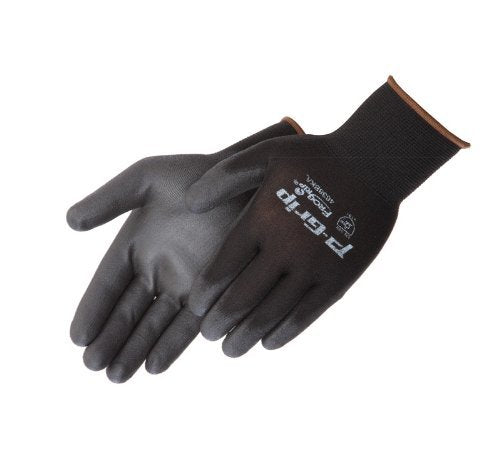 Gorilla Grip Ultra-Thin Polyurethane Palm Coated Glove with 13-Gauge Nylon/Polyester Shell, Large, Black (Bulk Case of 144)