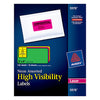 Avery® Neon Shipping Labels With Sure Feed®, 5978, Rectangle, 2"x4", Assorted Neon Colors, Pack Of 150