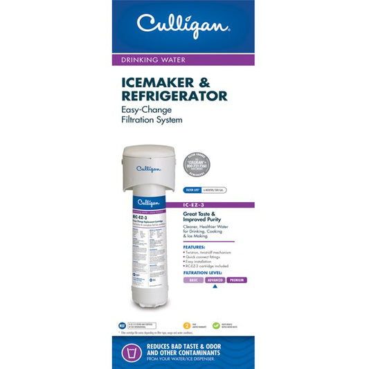 TheÂ Culligan IC-EZ-4Â Refrigerator Water Filter allows you to filter the water in your refrigerator's icemaker and water dispenser, so that you'll always have clean and delicious water for drinking and cooking. The Culligan IC-EZ-4 icemaker filter offers