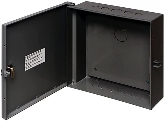 Arlington Industries EB1212BPBL-1 Electronic Equipment Enclosure Box with Backplate (Pack of 1), 12" x 12" x 4", Black