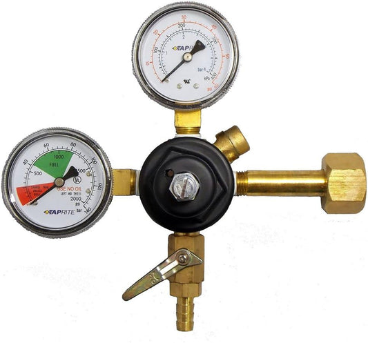 Taprite Co2 Primary Beer Regulator 3741-BR New Draft Wine Soda - Dual High Pressure Gauge