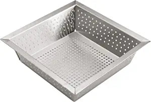 Winco FDS-1010, 10"L x 10"W x 2-5/8"H Stainless Steel Commercial Perforated Floor Drain Strainer