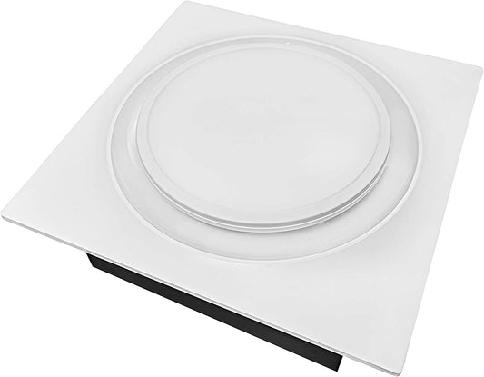 Aero Pure ABFS0511DL6W ABFS0511 DL6 50-80-110 CFM White Quiet Bathroom Ceiling and Wall Mount Ventilation Fan with LED Light, 10.25 x 10.30 x 3.5