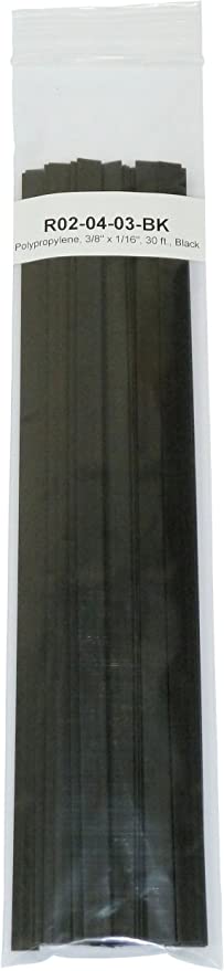 Polypropylene (PP) Plastic Welding Rod, 3/8 in. x 1/16 in. Ribbon, 30 ft, Black