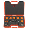 Create slots, grooves and rabbets easily with these CMT slot cutters sets. Ideal for biscuit joints and milling perfect tongue-and-groove joints, these sets include 4 bearings allowing different cutting depths: 7,95mm (5/16”), 9,55mm (3/8”), 12,7mm (1/2”)