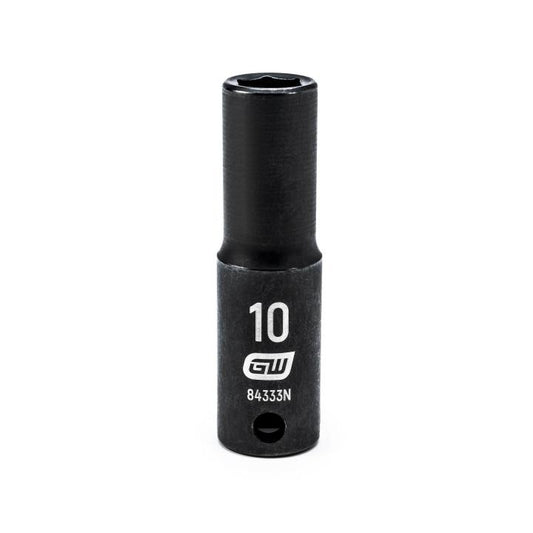 3/8" Drive 6 Point Deep Impact Metric Socket 10mm