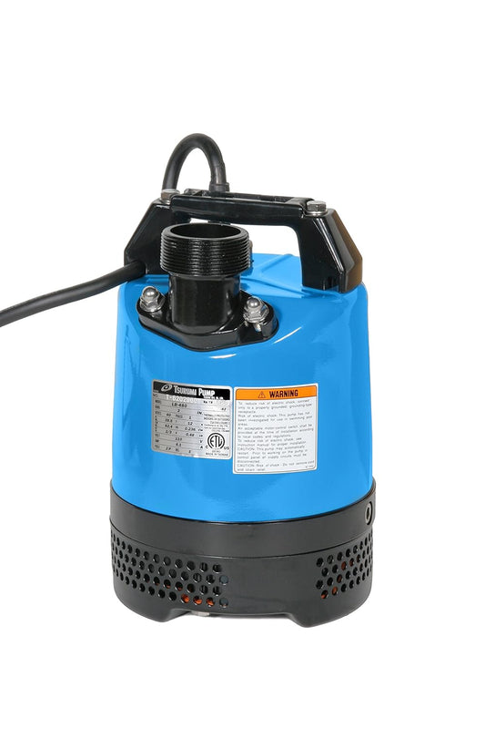 Tsurumi Pump LB-480 | Submersible Dewatering Pump | 2/3 HP. 115V, 2 Inch Discharge | Designed to fit into 8" caisson| Slimline Design, Durable Construction | Ideal for Construction Use