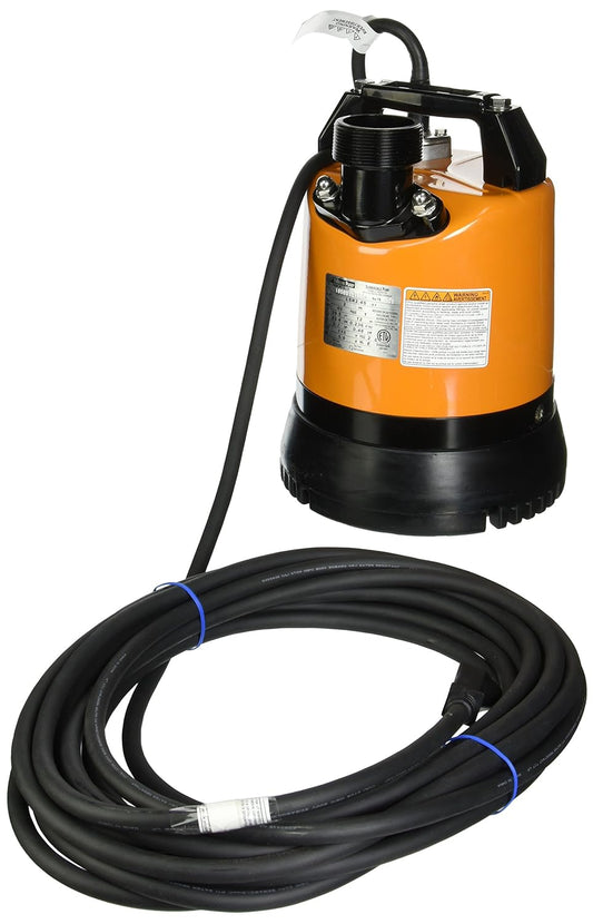 Tsurumi Pump LSR2.4S | Low Level Submersible Dewatering Pump | 2/3 HP, 110V, 2 Inch Discharge | Low Level Pump Ideal for Residential, Commercial, Remediation, Flood Control