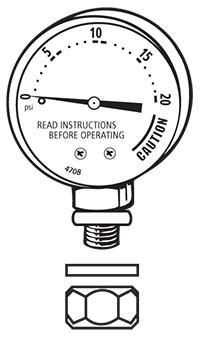 This steam gauge is for use with the Presto® Pressure Canner models listed below. Includes gauge, white compression gasket, metal washer, and nut.