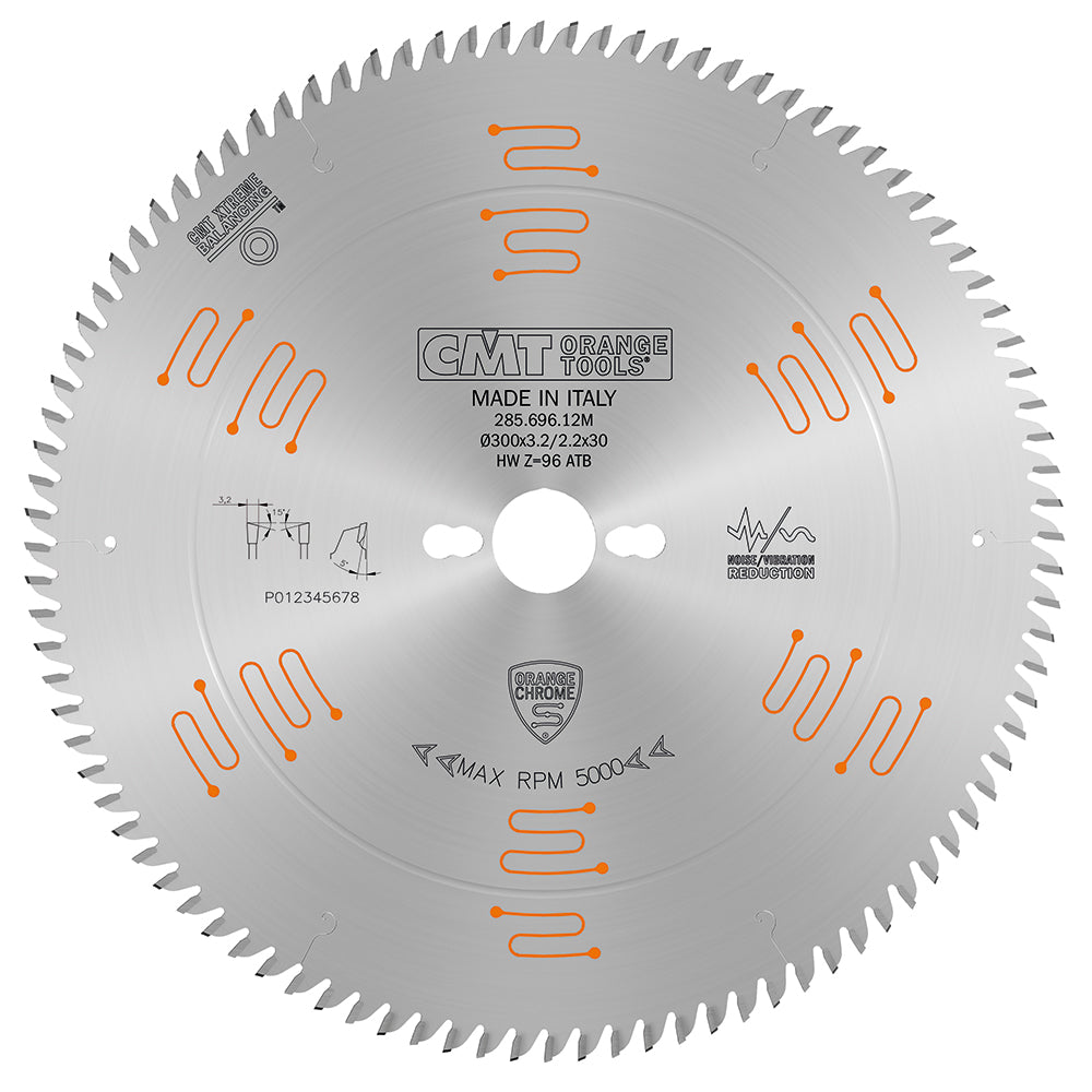 INDUSTRIAL LOW NOISE & CHROME COATED CIRCULAR SAW BLADES WITH ATB GRIND
285.chromefine