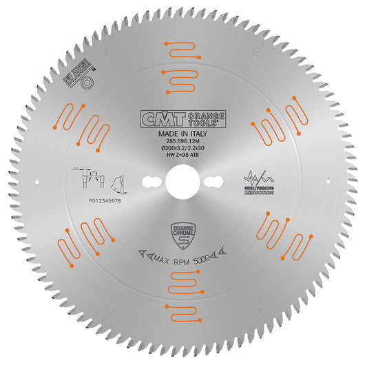 INDUSTRIAL LOW NOISE & CHROME COATED CIRCULAR SAW BLADES WITH ATB GRIND
285.chromefine