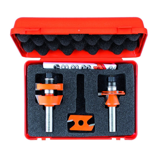 CMT 800.624.11 3-Piece Adjustable shaker router bit set, 1/2-Inch Shank
CMT orange router bits have been rated the #1 overall router bits compared to other brands (Wood Magazine).  CMT orange router bits utilize the highest quality bar stock sourced from