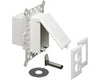 Low Profile Inbox for new construction for stucco, textured and rigid siding. Vertical with weatherproof while in use. Extra Duty white paintable cover.