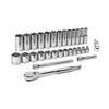 30 Pc. 3/8" Drive 6 Point Standard & Deep SAE Mechanics Tool Set