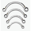 4 Pc. 72-Tooth 12 Point Reversible Half Moon Double Box Ratcheting SAE Wrench Set