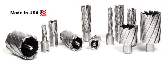 For use with Hougen Portable Magnetic Drills and machine tools operations on materials up to 350 BHN. Made of hardened, high speed tool steel and precision ground, cutters feature a 3/4" diameter shank (Model HMD933 requires adapter #02386) and are availa