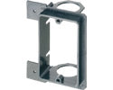 Low voltage bracket for new construction. Mounts vertical on wood or metal studs. Non Metallic. Single Gang. For class 2 low voltage wiring. Built in 3/4" Knockout.