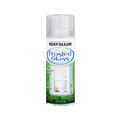 Rust-Oleum® Specialty Frosted Glass Spray adds a semi-transparent coating for decoration or privacy. Apply to glass or mirrors. Creates the look of custom etched glass when applied with stencils.

For decorating or privacy
Indoor use only