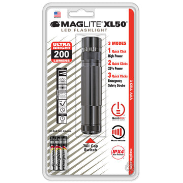 Maglite XL50 LED 3-Cell AAA Flashlight Tactical Pack, Black