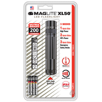 Mag Instrument XL 50 LED Flashlight w/Strobe, Display Box, Black XL50-S3017