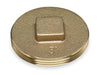 Cleanout Plug, Recessed Head, Nominal Size 3.5 In, Material of Construction Brass, For Use In Drain Access