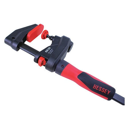 BESSEY Bar Clamp 2-Component Plastic Handle and 2 3/8 in Throat Depth