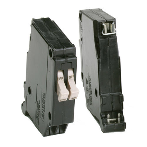 Space-saving design
Two separate single-pole circuits utilize only one space
Trips under both overcurrent and short-circuit conditions
Circuits trip separate of each other
Switching duty (SWD) rated