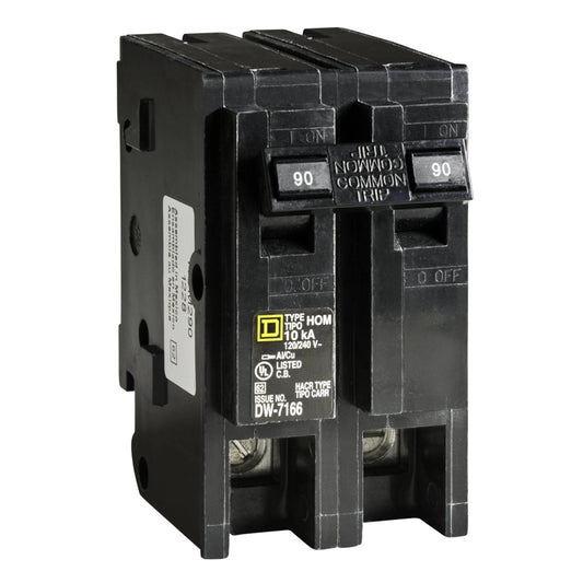 Square D breaker protects against overloads and short-circuits
For residential/commercial use to protect entire branch circuits
Compatible with Homeline electrical panel and CSEDs with 2 spaces