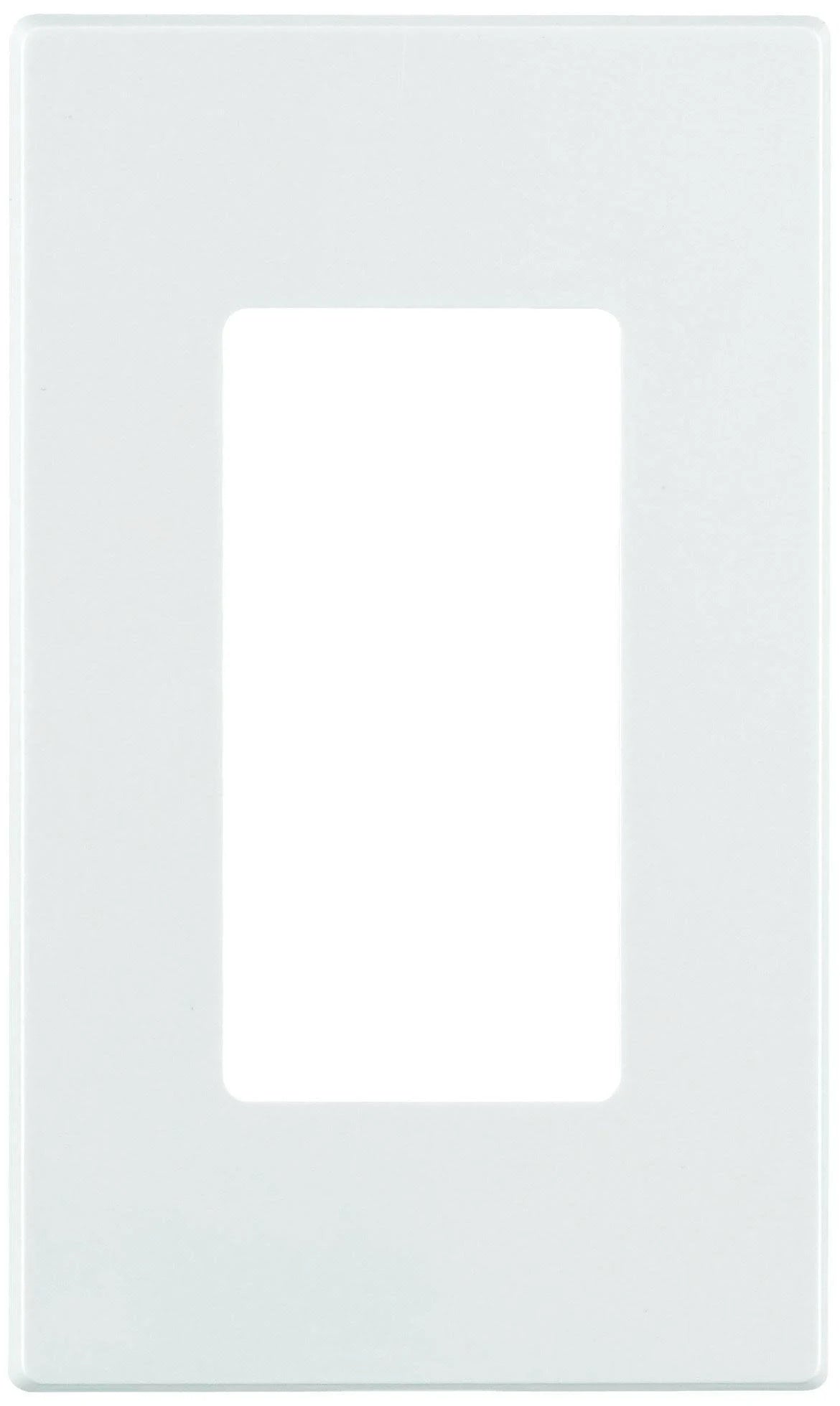 1-Gang, Subplate Included, Polycarbonate, Snap-On Mount Screwless Wallplate - White