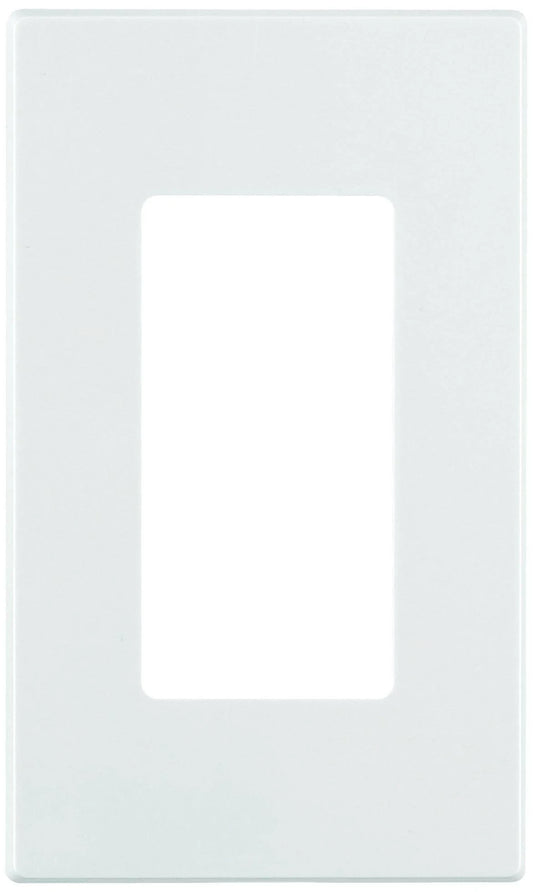 1-Gang, Subplate Included, Polycarbonate, Snap-On Mount Screwless Wallplate - White
